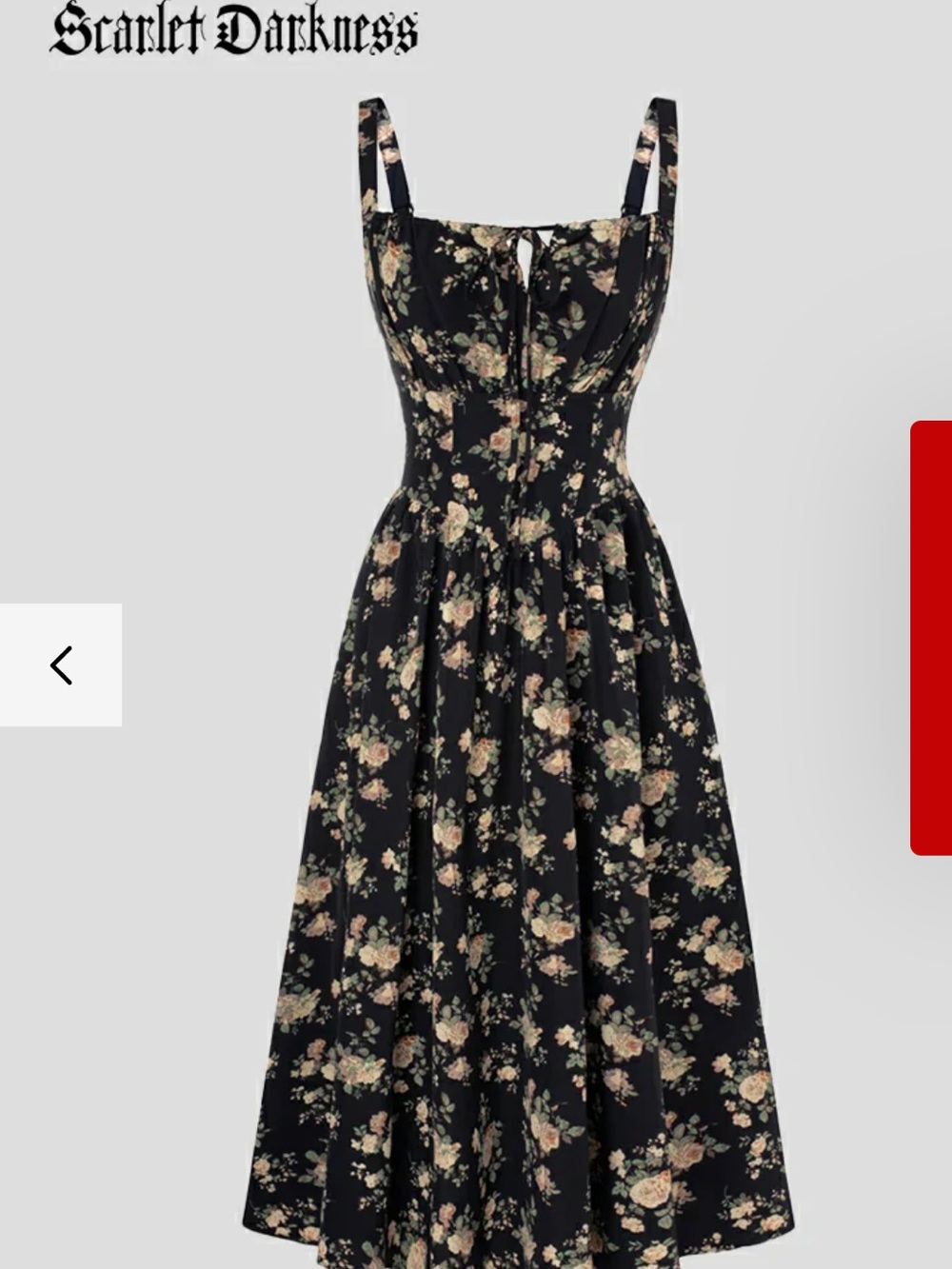NWT Scarlet Darness Hottest Floral Milkmaid midi Dress- size XL